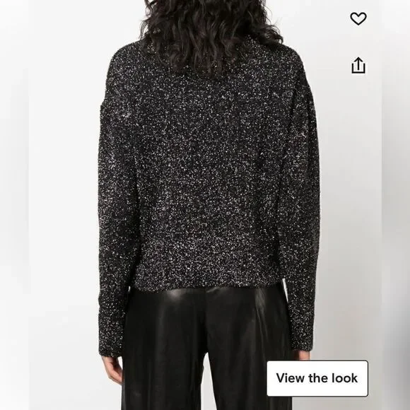 IRO metallic-knit jumper sweater in Black new - Picture 4 of 9